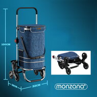 Einkaufstrolley COMFORT für Treppen, 50 l, blau