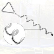 Bodenanker-Set, 4 Stück, 42,5x8,5 cm, silber