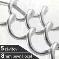 Bodenanker-Set, 4 Stück, 42,5x8,5 cm, silber