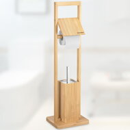Bambus WC-Bürsten- und Papierhalter, 24,5x20x83 cm, braun