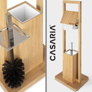 Bambus WC-Bürsten- und Papierhalter, 24,5x20x83 cm, braun