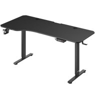 Höhenverstellbarer Schreibtisch, schwarz, 160x75x73-118cm