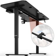 Höhenverstellbarer Schreibtisch, schwarz, 160x75x73-118cm