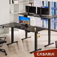 Höhenverstellbarer Schreibtisch, schwarz, 160x75x73-118cm