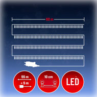 Weihnachts-Lichterkette SIMPLE, 60m, warmweiß