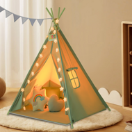 Kinder-Tipi-Zelt JULIUS, 120x120x160cm, grau/blau