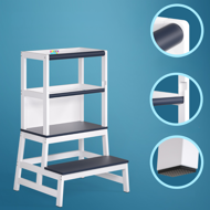 Lernturm PLAY, Kiefernholz, 93x56x49, weiß/anthrazit