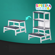 Lernturm PLAY, Kiefernholz, 93x56x49, weiß/anthrazit