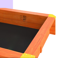 Sandkasten mit Veranda MERLE, 130x130x143cm, braun/grau