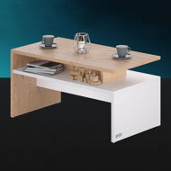 Couchtisch SACRAMENTO, 50x47x92 cm, weiß/braun