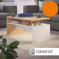 Couchtisch SACRAMENTO, 50x47x92 cm, weiß/braun