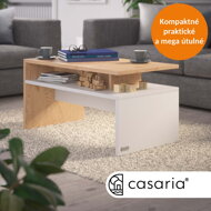 Couchtisch SACRAMENTO, 50x47x92 cm, weiß/braun