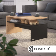 Couchtisch SACRAMENTO, 50x47x92 cm, braun/grau