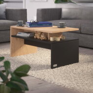 Couchtisch SACRAMENTO, 50x47x92 cm, braun/grau