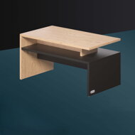 Couchtisch SACRAMENTO, 50x47x92 cm, braun/grau