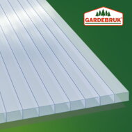 Hohlkammer-Polycarbonat MARK 6 mm, 60,5x121x0,6 cm, 10 Stück, transparent