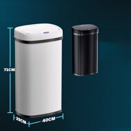Sensor-Mülleimer DEUS, 58 Liter, weiß