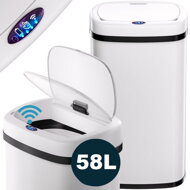 Sensor-Mülleimer DEUS, 58 Liter, weiß
