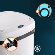 Sensor-Mülleimer DEUS, 58 Liter, weiß