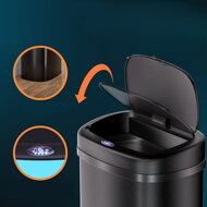 Sensor-Mülleimer DEUS 58 Liter, schwarz