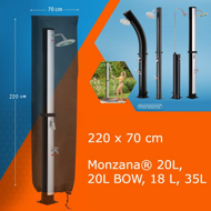 Abdeckung für Solardusche COVER, 220x70 cm, schwarz
