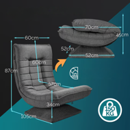 Liege ABERDEEN, 87x60x105cm, grau