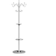 Standgarderobe TENZY mit Marmorfuß, 37x173cm, Weiß