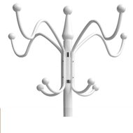 Standgarderobe TENZY mit Marmorfuß, 37x173cm, Weiß