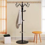 Standgarderobe TENZY mit Marmorfuß, 37x173cm, schwarz
