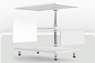 Couchtisch ORLANDO, 95x55x50 cm, weiß
