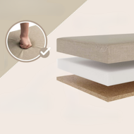 Hocker mit Stauraum und klappbarem Deckel EDMUND, 115x38x38 cm, beige