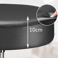 Hocker auf Rollen BONY, Ø35 cm, schwarz