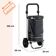 Einkaufstrolley EASY, 50 l, schwarz