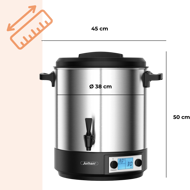 Tee-/Punshc-/Glühweinkocher DION, 28L, silberfarben