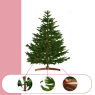 Künstlicher Weihnachtsbaum FROST, 150 cm, grün