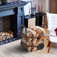 Holztransportwagen AUREL, 56x45x105 cm, schwarz