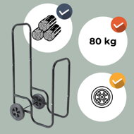 Holztransportwagen AUREL, 56x45x105 cm, schwarz