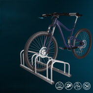 Fahrradständer BIKE, 71x32x27 cm, silber
