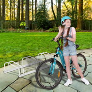 Fahrradständer BIKE, 84x32x27 cm, silber