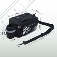 Fahrradtasche BIKER, 13l, 35x23x15cm, schwarz 
