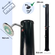 Solardusche KARIBIK, 35 l, schwarz
