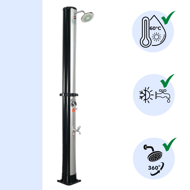 Solardusche KARIBIK, 35 l, silber/schwarz