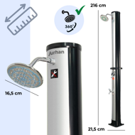 Solardusche KARIBIK, 35 l, silber/schwarz