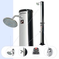 Solardusche KARIBIK, 35 l, silber/schwarz