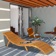 Gartenliege FLORIDA, klappbar, 57x190x51 cm, naturbraun