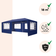 Party-Zelt NEAPOL, 3x6 m, blau