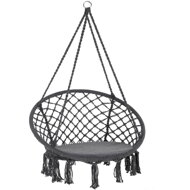 Hängesessel BOHO mit Kissen, Ø 61 cm, anthrazit