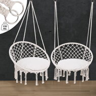 Hängesessel BOHO mit Kissen, Ø 61 cm, beige