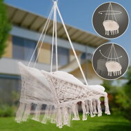 Hängesessel BOHO mit Kissen, Ø 61 cm, beige