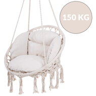 Hängesessel BOHO mit Kissen, Ø 61 cm, beige